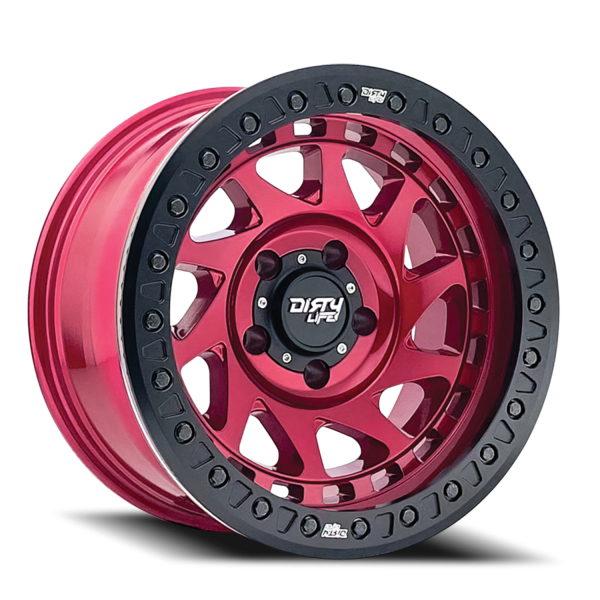 Dirty Life Race Wheels - Dirty Life Race Wheels Enigma Race 9313 Gloss Crimson Candy Red 17X9 6-139.7 -38Mm 106Mm