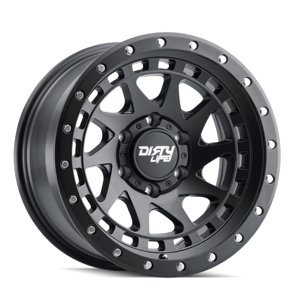 Dirty Life Race Wheels - Dirty Life Race Wheels Enigma Pro 9311 Satin Black 17X9 6-139.7 -38Mm 106Mm