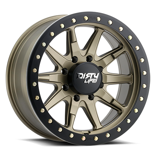 Dirty Life Race Wheels - Dirty Life Race Wheels DT-2 9304 Satin Gold 17X9 8-165.1 -12Mm 130.8Mm