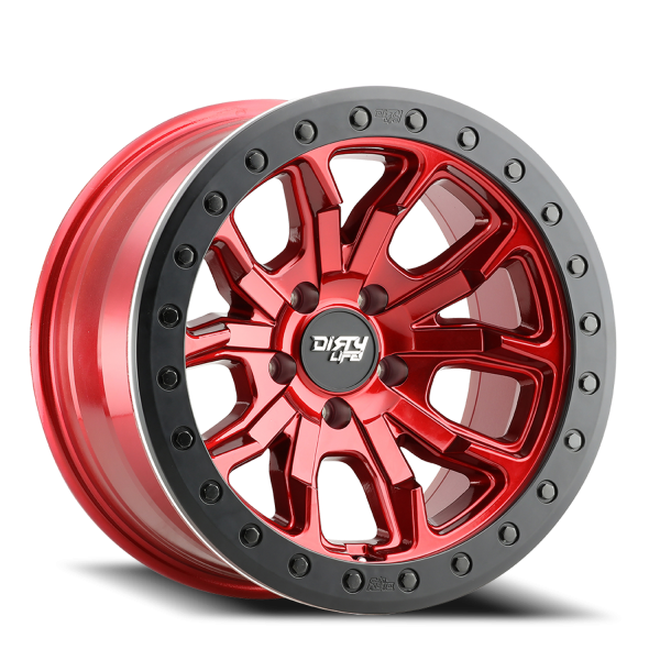 Dirty Life Race Wheels - Dirty Life Race Wheels DT-1 9303 Crimson Candy Red 17X9 5-139.7 -12Mm 108Mm