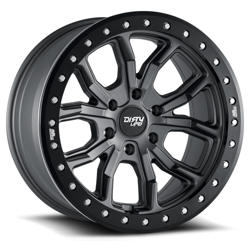 Dirty Life Race Wheels - Dirty Life Race Wheels DT-1 9303 Satin Gunmetal 17X9 6-139.7 -12Mm 106Mm