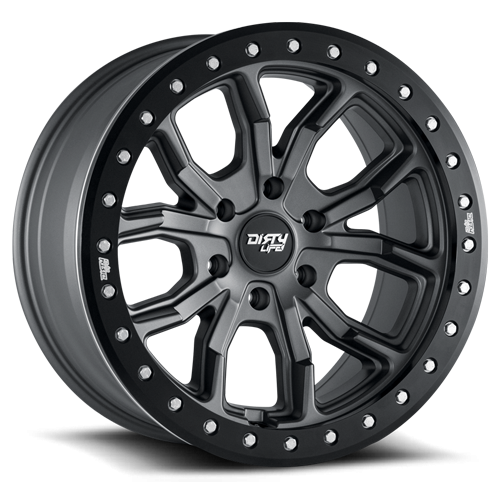 Dirty Life Race Wheels - Dirty Life Race Wheels DT-1 9303 Satin Gunmetal 17X9 5-127  -12Mm 78.1Mm