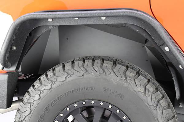 Fishbone Offroad - Jeep JK Inner Fenders 07-18 Wrangler JK Front/Rear Set Of 4 Aluminum Black Powdercoat Fishbone Offroad