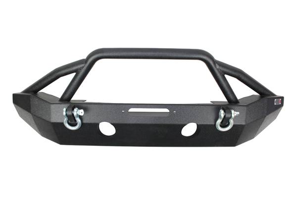 Fishbone Offroad - Jeep JK Front Winch Bumper 07-18 Wrangler JK Full Width Black Powdercoat Fishbone Offroad