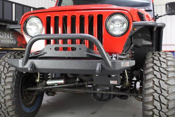 Fishbone Offroad - Jeep TJ Steering Box Skid Plate 97-06 Wrangler TJ Black Textured Powdercoat Fishbone Offroad