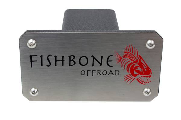 Fishbone Offroad - Hitch Cover For 2 Inch Hitch Black Powdercoated Steel Fishbone Offroad