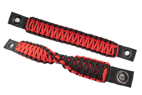 Fishbone Offroad - Wrangler Paracord Door Handles Black/Red for 97-06 Jeep Wrangler Fishbone