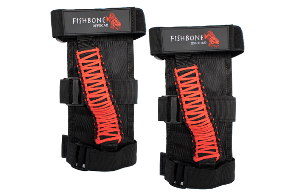 Fishbone Offroad - Paracord Grab Handles w/Three Straps Red Fishbone Offroad