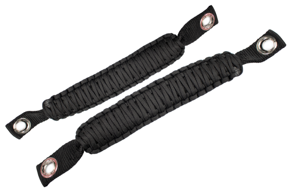 Fishbone Offroad - Paracord Grab Handles for A Pillar Sound Bar 07-18 Wrangler JK Black Fishbone Offroad