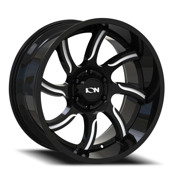 ION Wheels - Cast Aluminum Wheels 151 20x9 Milled Gloss Black 6 On 139.7 Bolt Pattern 18 Offset ION Wheels