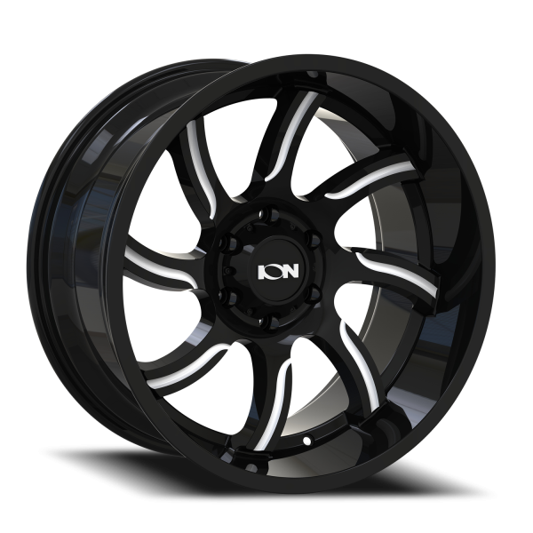 ION Wheels - Cast Aluminum Wheels 151 20x9 Milled Gloss Black 5 On 127 Bolt Pattern 0 Offset ION Wheels