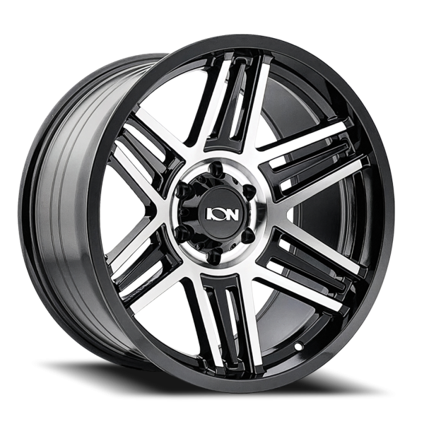 ION Wheels - Cast Aluminum Wheels 147 BM 20x9 Machined Black 8 On 165.1 Bolt Pattern 18 Offset ION Wheels