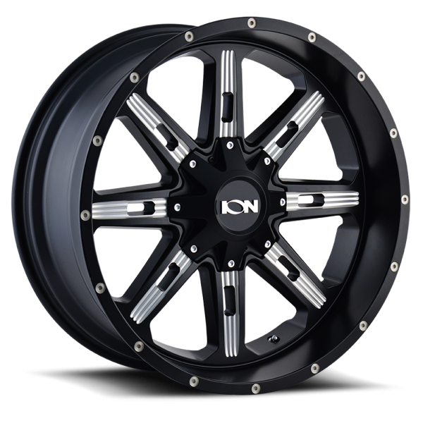 ION Wheels - Cast Aluminum Wheels 184 SB 20x9 Milled Spokes Satin Black 8 On 180 Bolt Pattern 0 Offset ION Wheels