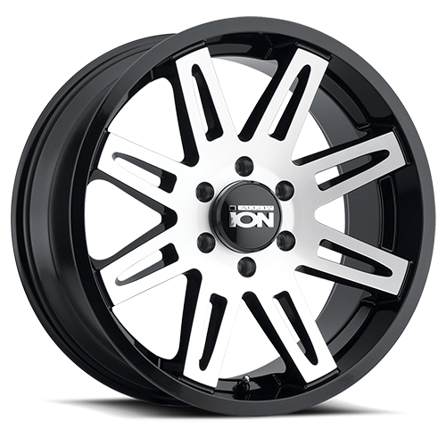 ION Wheels - Cast Aluminum Wheels 142 BK 20x9 Machined Spokes Black 8 On 165.1 Bolt Pattern 18 Offset ION Wheels