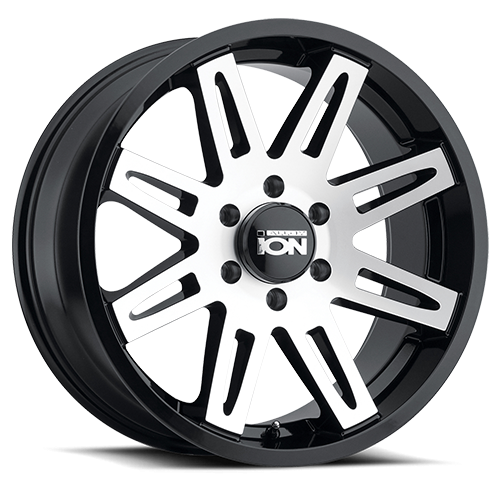 ION Wheels - Cast Aluminum Wheels 142 BK 20x9 Machined Spokes Black 6 On 139.7 Bolt Pattern 25 Offset ION Wheels