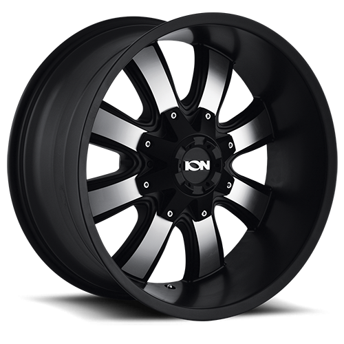 ION Wheels - Cast Aluminum Wheels 189 SB 20x9 Machined Face Satin Black 8 On 180 Bolt Pattern 0 Offset ION Wheels