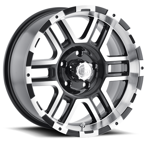 ION Wheels - Cast Aluminum Wheels 179 BK 20x9 Machined Face Black 5 On 139.7 Bolt Pattern 12 Offset ION Wheels