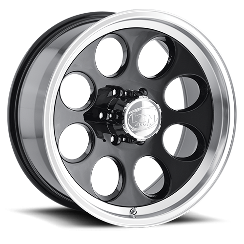 ION Wheels - Cast Aluminum Wheels 171 BK 18x9 Machined Lip Black 6 On 139.7 Bolt Pattern 0 Offset ION Wheels