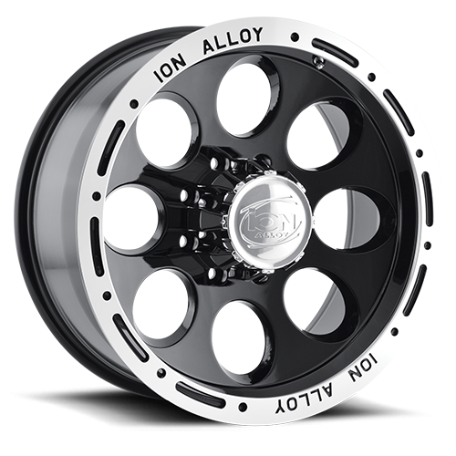 ION Wheels - Cast Aluminum Wheels 174 17x9 Machined Lip Black 8 On 165.1 Bolt Pattern 0 Offset ION Wheels