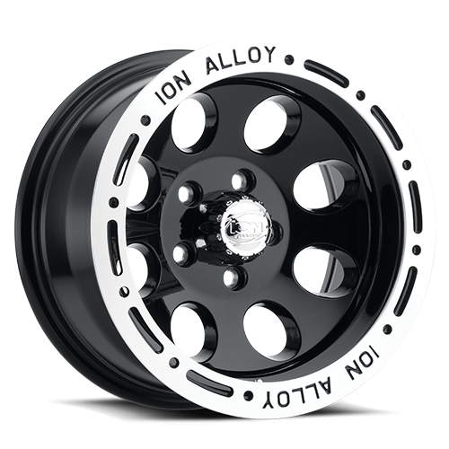 ION Wheels - Cast Aluminum Wheels 174 17x9 Machined Lip Black 5 On 127 Bolt Pattern 0 Offset ION Wheels