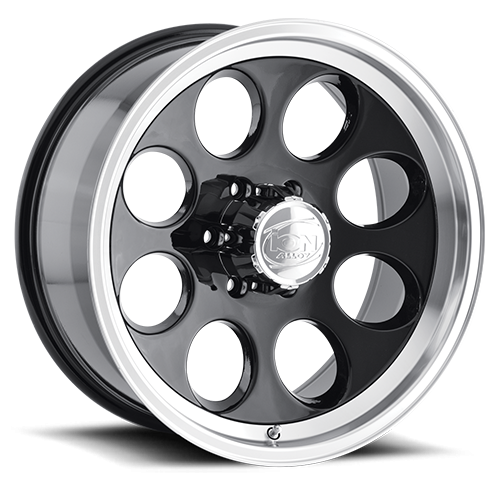 ION Wheels - Cast Aluminum Wheels 171 BK 17x9 Machined Lip Black 6 On 135 Bolt Pattern 0 Offset ION Wheels