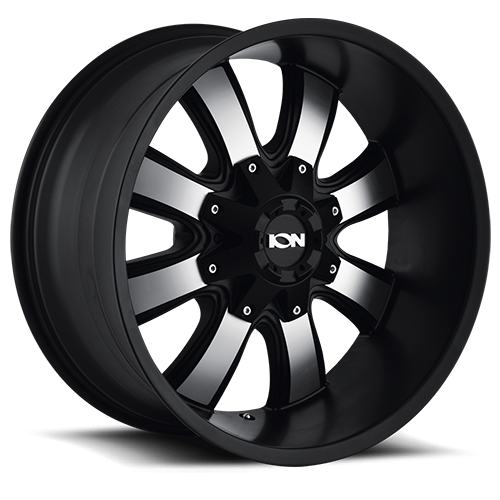 ION Wheels - Cast Aluminum Wheels 189 SB 20x9 Machined Face Satin Black 5 On 139.7/5 On 150 Bolt Pattern 0 Offset ION Wheels