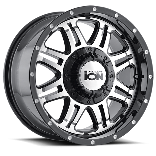 ION Wheels - Cast Aluminum Wheels 186 BK 18x9 Machined Face Black 6 On 135/6 On 139.7 Bolt Pattern 18 Offset ION Wheels