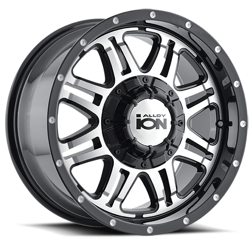 ION Wheels - Cast Aluminum Wheels 186 BK 18x9 Machined Face Black 6 On 135/6 On 139.7 Bolt Pattern 18 Offset ION Wheels