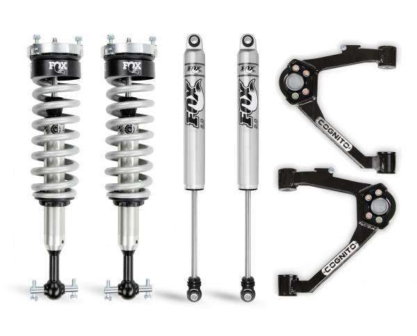 Cognito Motorsports - Cognito 3-Inch Performance Leveling Kit With Fox 2.0 IFP Shocks for 07-18 Silverado/Sierra 1500 2WD/4WD With OEM Cast Steel Control Arms