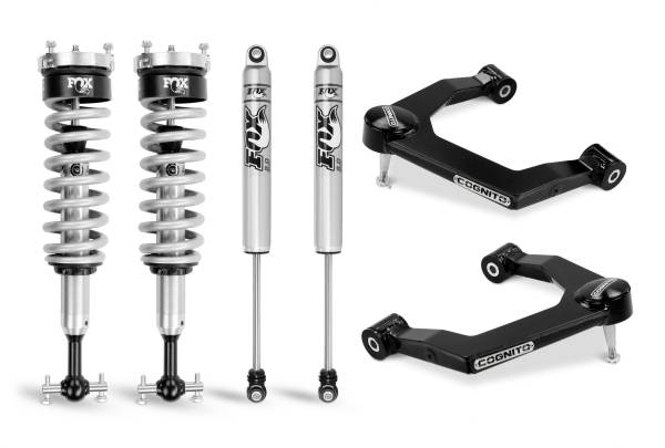 Cognito Motorsports - Cognito 3-Inch Performance Uniball Leveling Kit With Fox PS Coilover 2.0 IFP Shocks for 19-22 Silverado/Sierra 1500 2WD/4WD