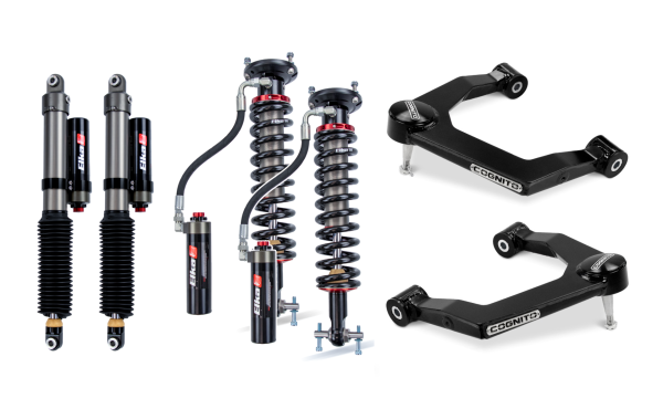 Cognito Motorsports - Cognito 1-Inch Elite Leveling Kit With Elka 2.5 Shocks for 19-22 Silverado Trail Boss/Sierra AT4 1500 4WD