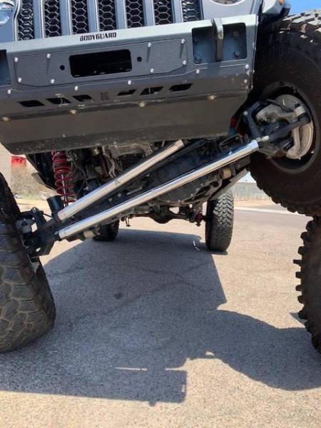Apex Chassis - Apex Chassis Heavy Duty 2.5 Ton Tie Rod & Drag Link Assembly in Polished Aluminum Fits: 19-22 Jeep Gladiator JT 18-22 Jeep Wrangler JL. Note: This FLIP kit fits a Dana 44 axle with a lift exceeding 4.5 inches. Requires drilling the knuckle.