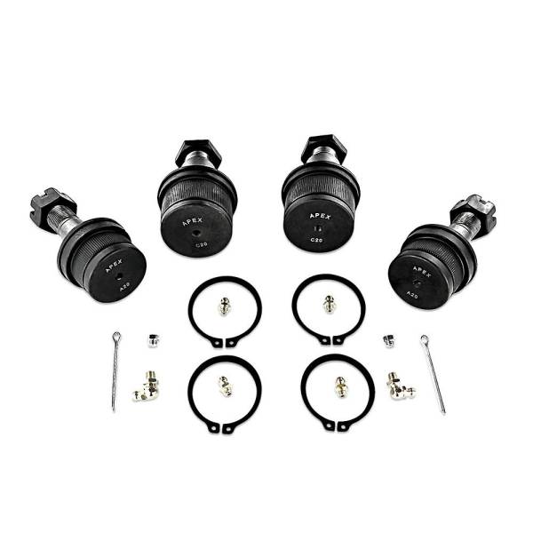 Apex Chassis - Apex Chassis Heavy Duty Ball Joint Kit Fits: 94-99 RAM 2500/3500 Includes: 2 Upper & 2 Lower