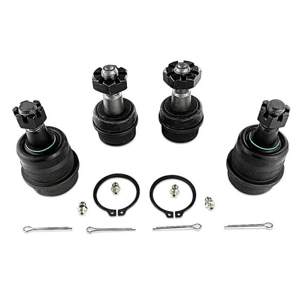 Apex Chassis - Apex Chassis Heavy Duty Ball Joint Kit Fits: 90-01 Jeep Cherokee 90-92 Jeep Comanche 93-98 Jeep Grand Cherokee 97-06 Jeep Wrangler TJ 87-95 Jeep Wrangler YJ Includes: 2 Upper & 2 Lower
