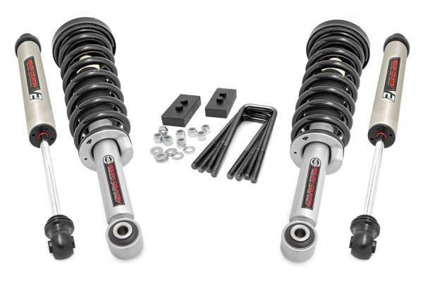 Rough Country - 2 Inch Leveling Lift Kit Lifted Struts & V2 Shocks 09-13 F-150 Rough Country