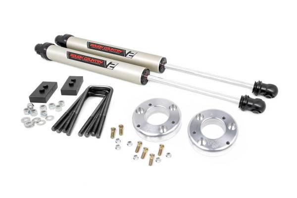 Rough Country - 2.0 Inch Ford Leveling Lift Kit w/V2 Shocks For 2021 F-150 Rough Country