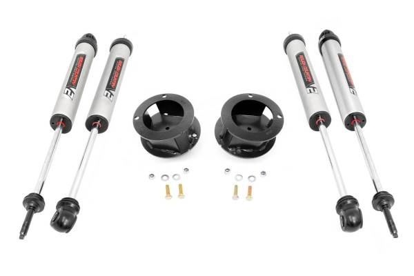 Rough Country - 2.5 Inch Ram Leveling Kit w/ V2 Shocks Coil Spring For 14-20 2500 and 13-20 3500 4WD Rough Country