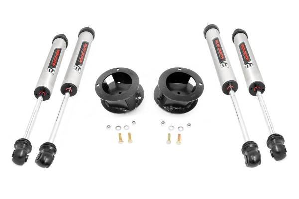 Rough Country - 2.5 Inch Ram Leveling Kit w/ V2 Shocks Leaf Spring For 14-20 2500 and 13-20 3500 4WD Rough Country