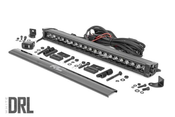 Rough Country - 20 Inch CREE LED Light Bar Single Row Black Series w/Cool White DRL Rough Country