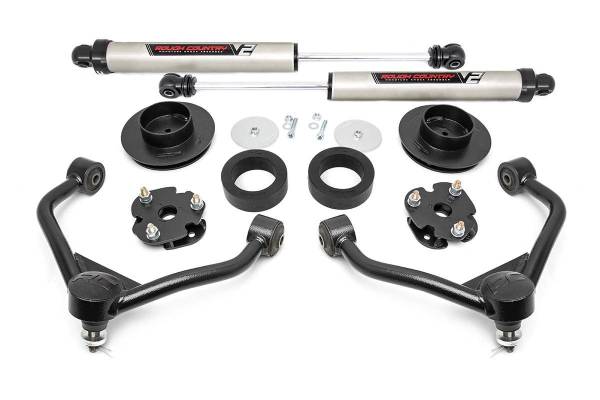 Rough Country - 3 Inch Dodge Bolt-On Lift Kit w/Rear V2 Shocks 12-18 RAM 1500 4WD Rough Country