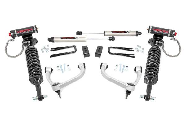 Rough Country - 3.0 Inch Ford Bolt-On Arm Lift Kit w/ Vertex and V2 For 14-20 F-150 4WD Rough Country