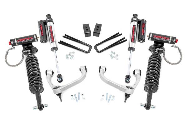 Rough Country - 3.0 Inch Ford Bolt-On Arm Lift Kit w/ Vertex For 14-20 F-150 4WD Rough Country