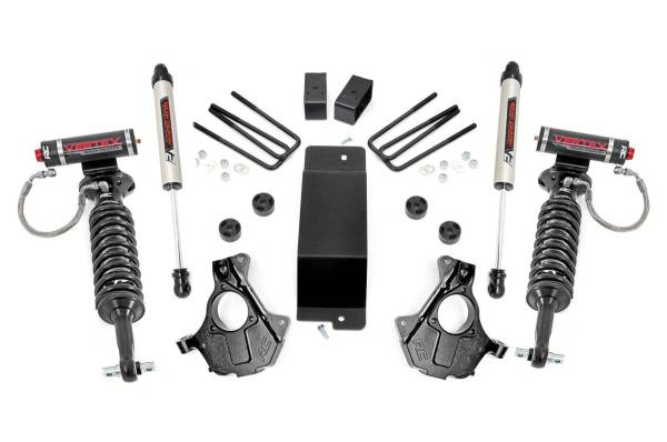 Rough Country - 3.5 Inch GM Suspension Lift Knuckle Kit Vertex w/V2 Shocks (14-18 1500 PU 4WD Cast Steel) Rough Country