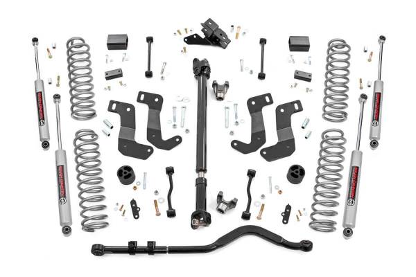 Rough Country - 3.5 Inch Jeep Suspension Lift Kit Preminum N3 Shocks Stage 2 Coils & Control Arm Drop 18-20 Wrangler JL Unlimited Rubicon Rough Country