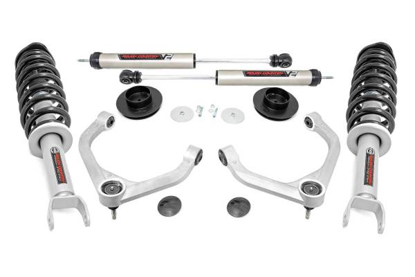 Rough Country - 3.5 Inch Ram Bolt-On Lift Kit w/ N3 Struts and Rear V2 Shocks (19-21 Ram 1500 4WD) Rough Country