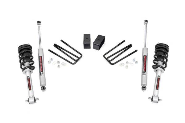 Rough Country - 3.5 Inch Suspension Lift Kit N3 Struts and Shocks 07-13 Silverado/Sierra 1500 2WD Cast Steel Rough Country