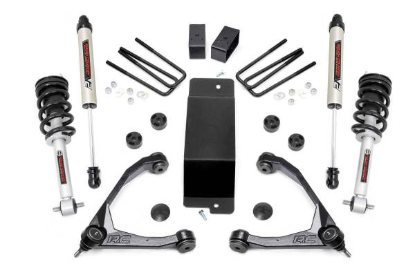 Rough Country - 3.5 Inch Suspension Lift Kit Upper Control Arms N3 Struts & V2 Monotube 14-16 Silverado/Sierra 1500 4WD Rough Country