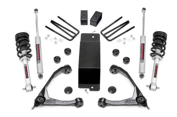 Rough Country - 3.5 Inch Suspension Lift Kit Upper Control Arms N3 Struts 14-16 Silverado/Sierra 1500 4WD Rough Country