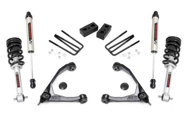 Rough Country - 3.5 Inch Suspension Lift Kit Upper Control Arms V2 Shocks & N3 Struts 07-13 Silverado/Sierra 1500 2WD Rough Country