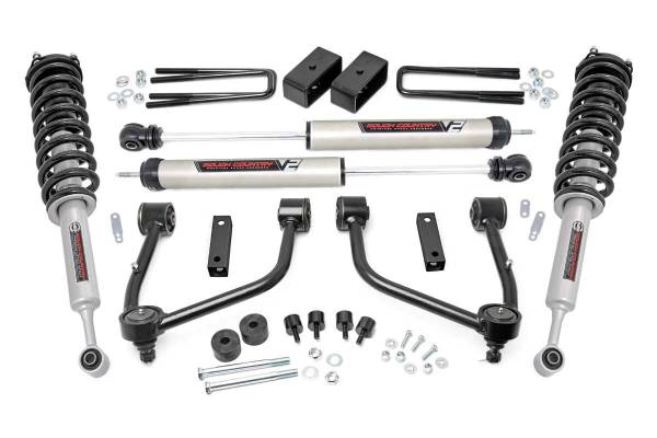 Rough Country - 3.5 Inch Toyota Bolt-On Lift Kit w/Lifted Struts & V2 Shocks 07-20 Tundra 2WD/4WD Rough Country